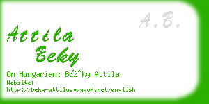attila beky business card